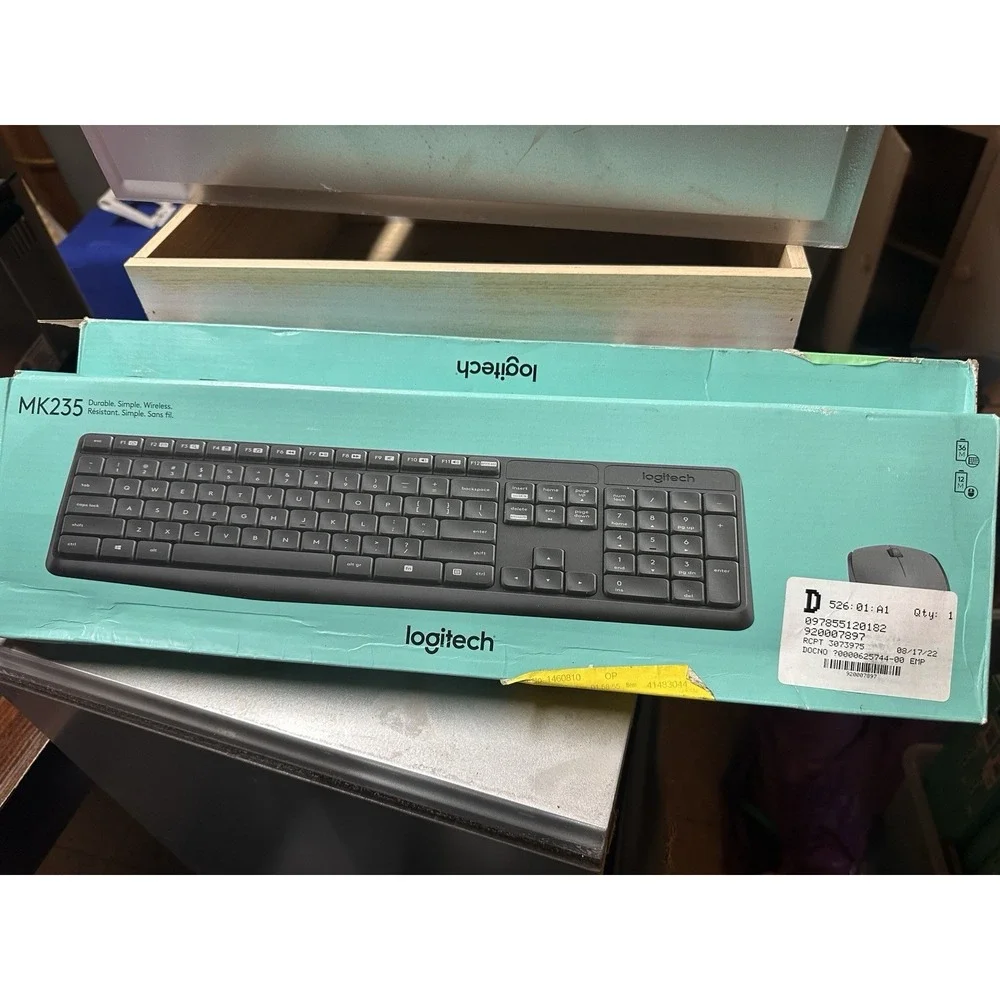 2 Logitech MK235 Wireless USB Connection Keyboard and Mouse Combos for PC Laptop